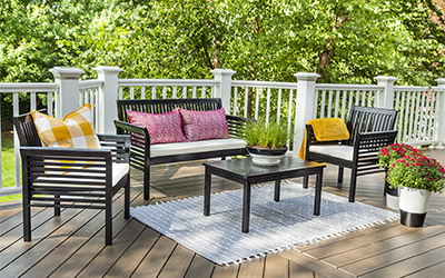 Painted patio furniture